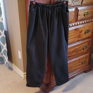 2/$30 Women's Black Chic Pull on Jeans Size 24W